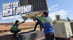 Doctor-Heat-Pump-hvac-installer-on-roof-top