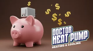 Doctor-Heat-Pump-heat-pump-rebates-vs-tax-credit-piggy-bank-and-dollar-signs
