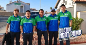 5-Doctor-Heat-Pump-HVAC-Technicians-posing-for-a-picture-outside